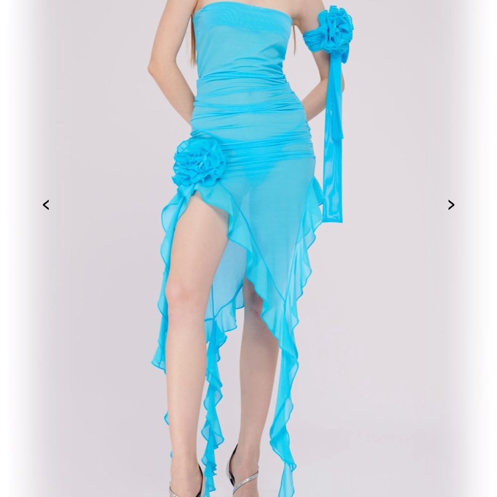 fanci club crime dress in blue